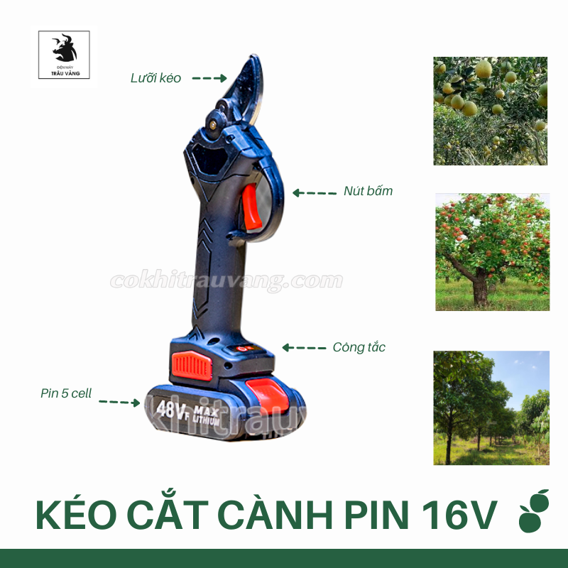 kéo cắt tỉa pin