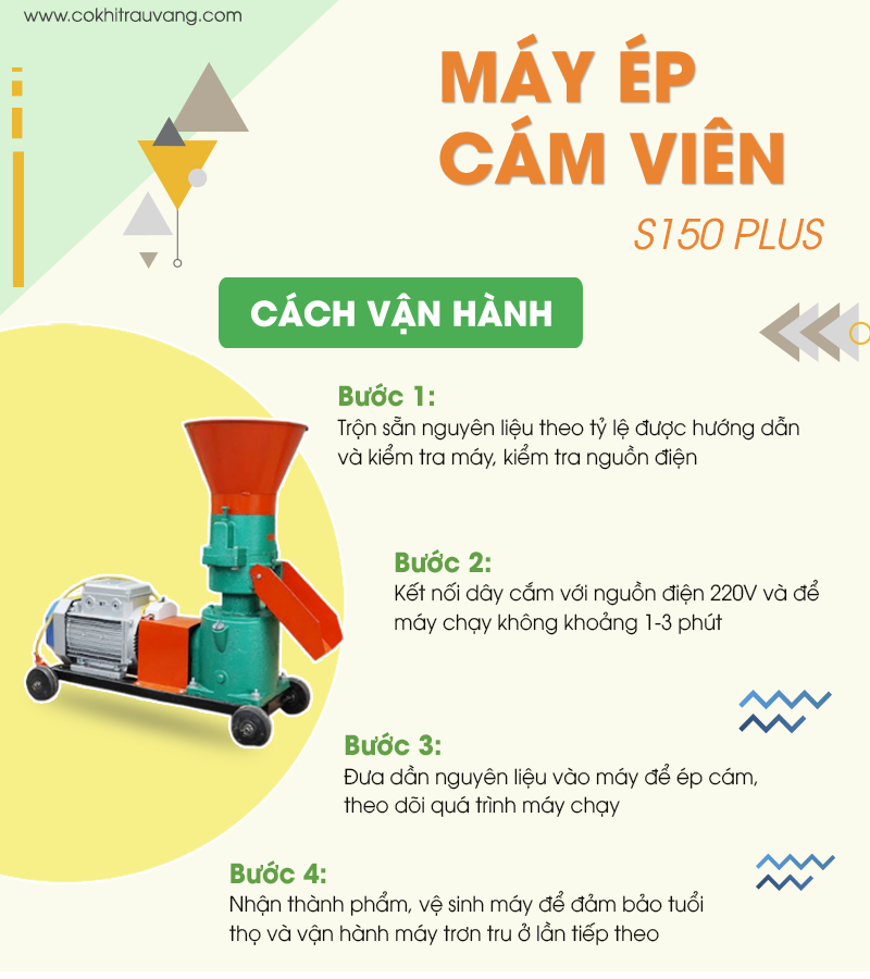 hướng dẫn sử dụng máy ép cám viên s150