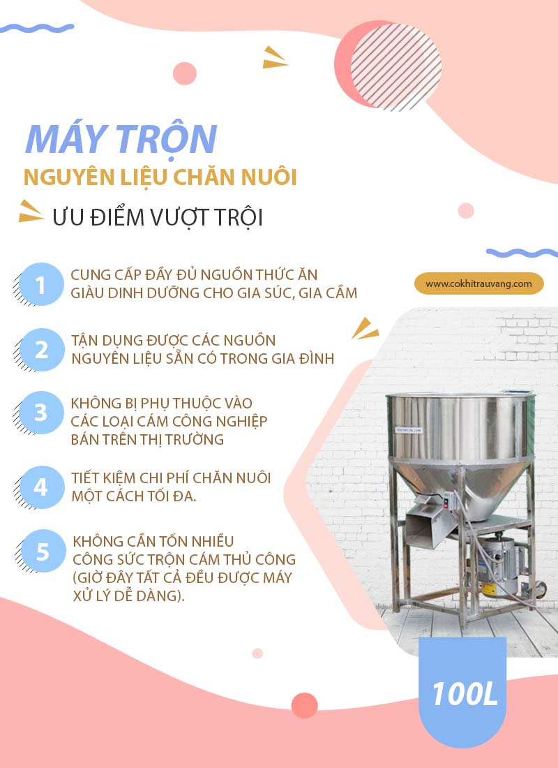 Ưu điểm máy trộn thức ăn 