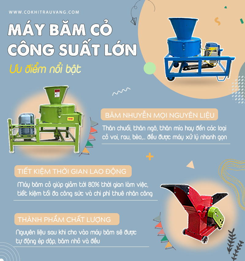 máy băm cỏ công suất lớn