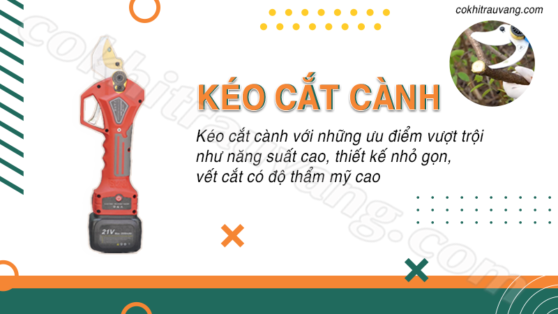 Kéo cắt cành dùng pin