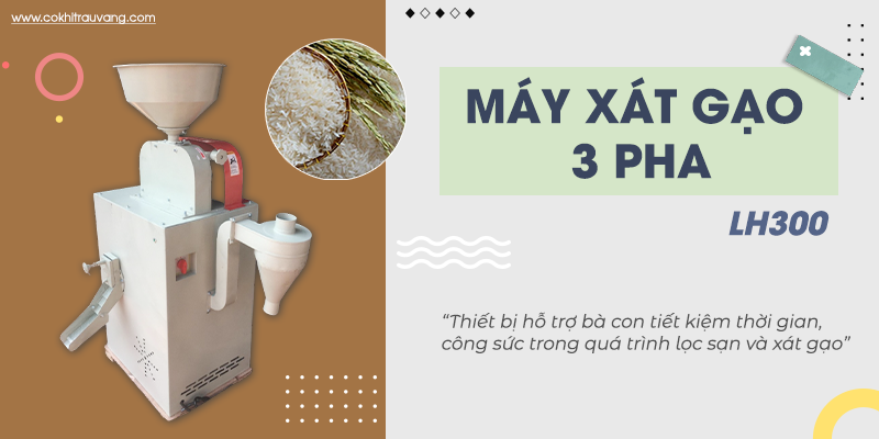 máy xát gạo 3 pha