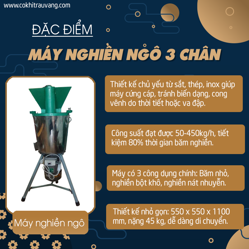 máy xay cám trục liền