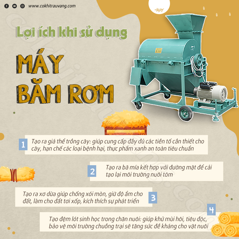 Máy nghiền rơm