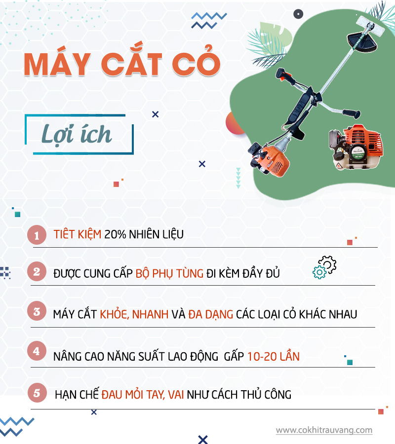 Máy cắt cỏ lợi ích