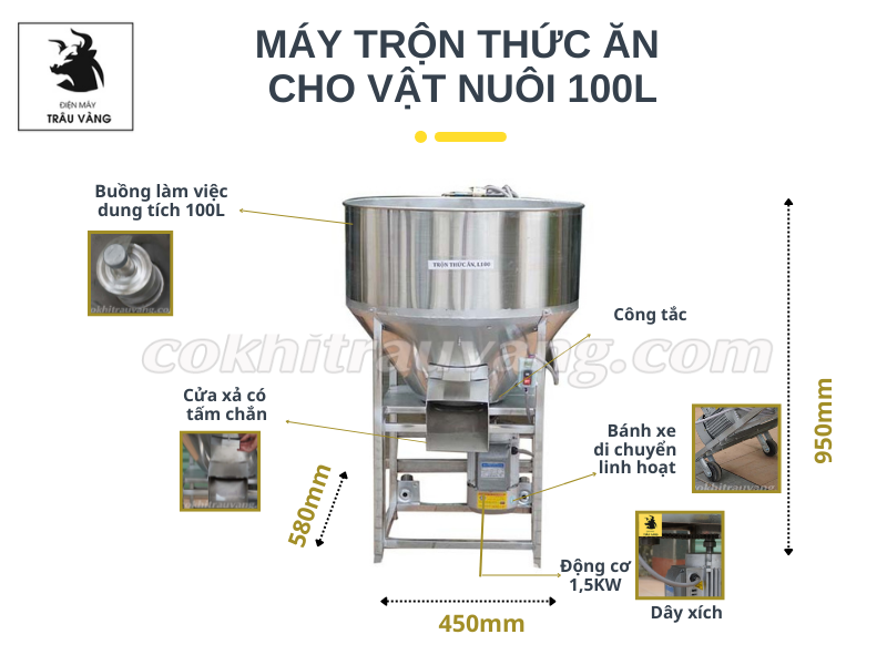 Máy trộn nguyên liệu