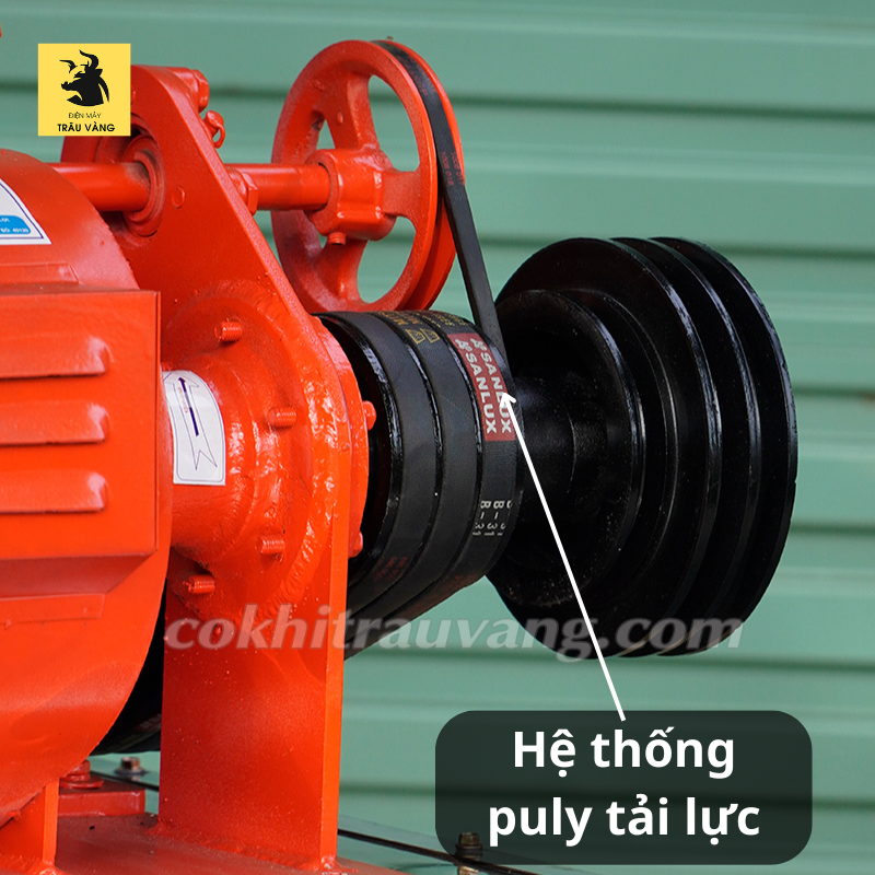 hệ thống puly tải lực của cối lức