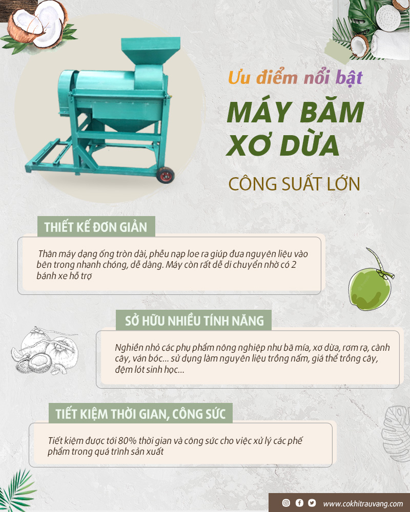 máy băm xơ dừa