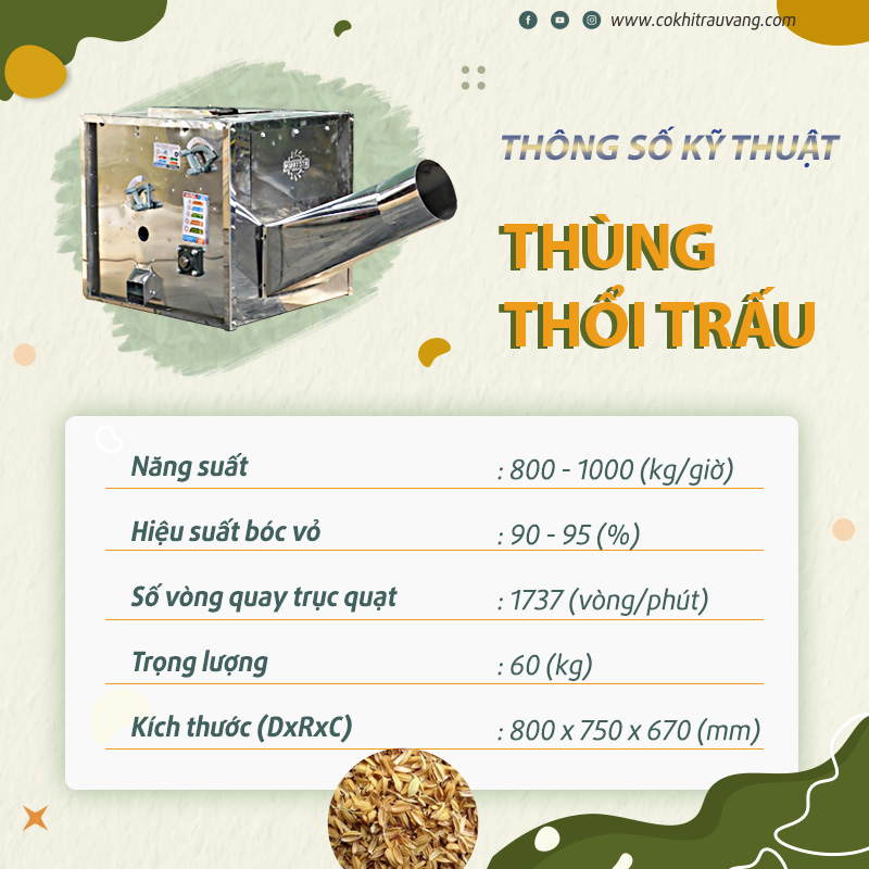 Máy hút thổi trấu