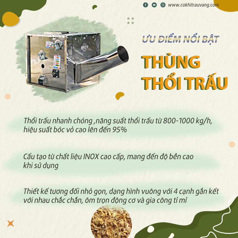 Máy hút thổi trấu