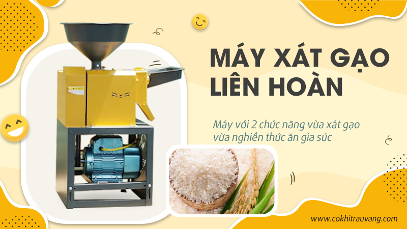 máy chà gạo 2 chức năng