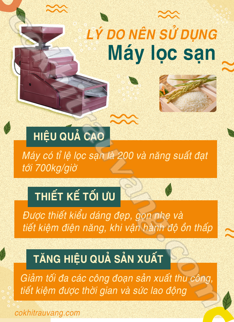 máy lọc sạn gạo