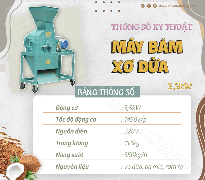 máy nghiền xơ dừa