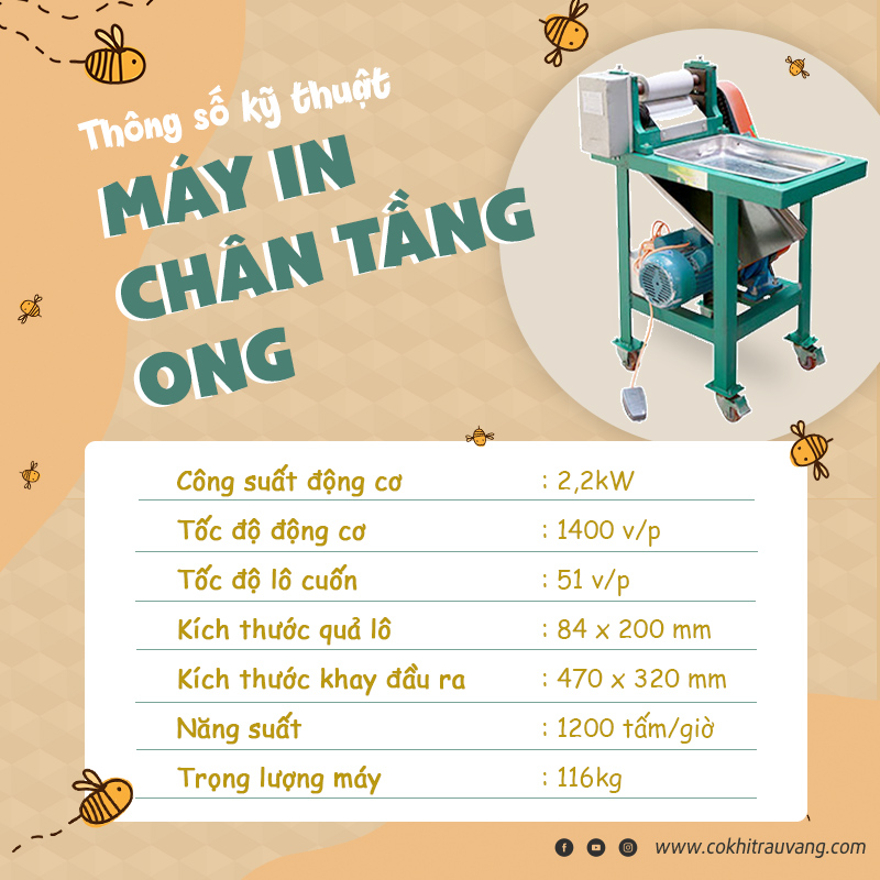 máy in chân tầng ong