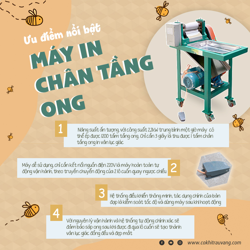 máy in chân tầng ong