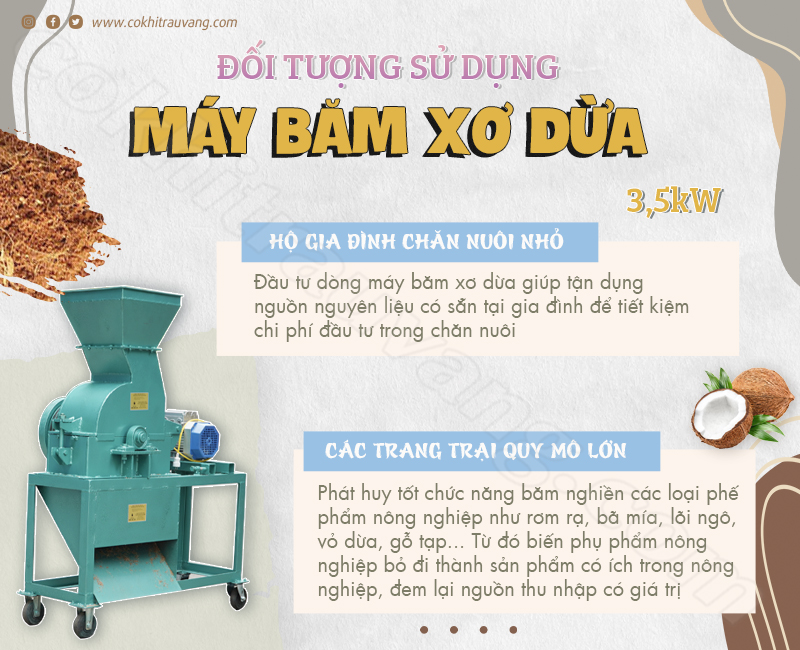 Máy nghiền xơ dừa