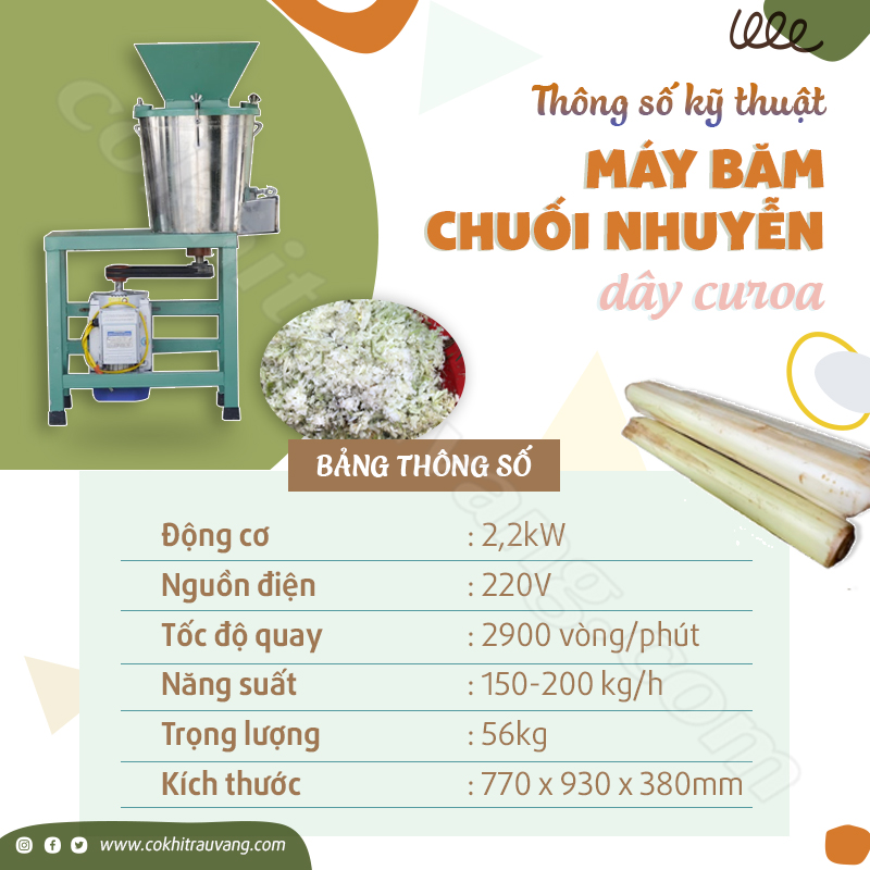 thông số máy băm cỏ