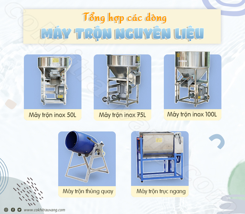 máy trộn nguyên liệu