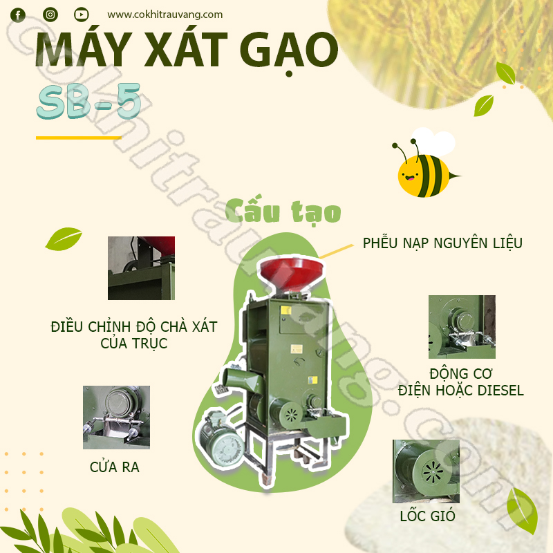 máy xay xát lúa gạo