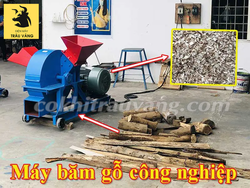 máy băm gỗ mini