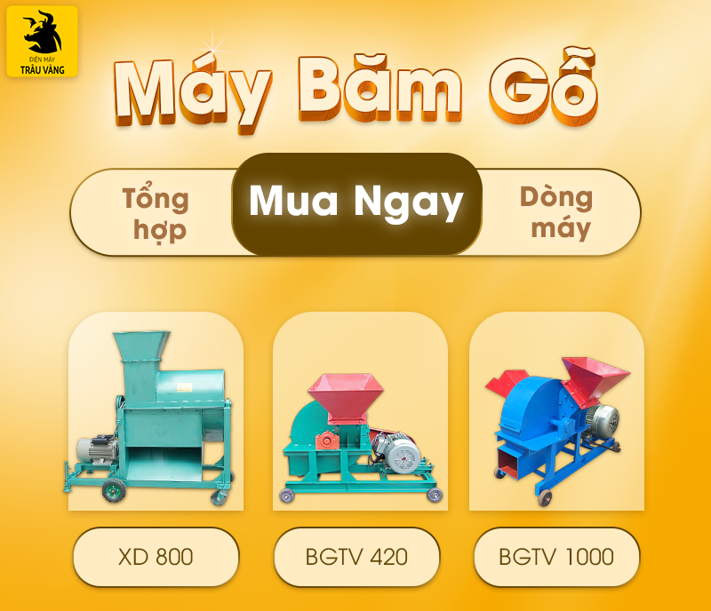 máy băm gỗ mini
