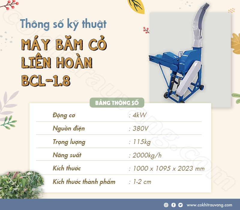 Máy cắt băm cỏ liên hoàn