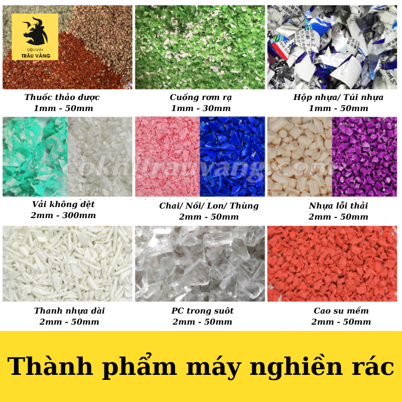 thành phẩm máy nghiền rác thải sinh hoạt