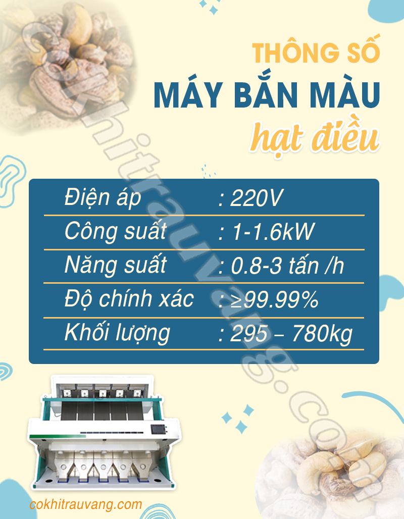 Máy bắn màu điều 5 máng