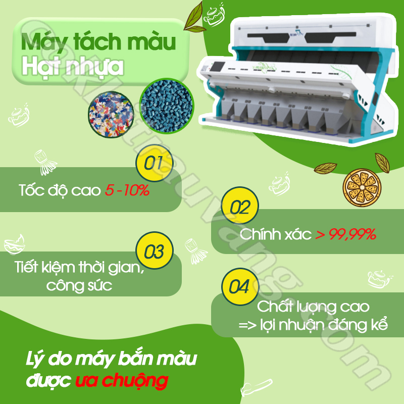 Máy bắn màu hạt nhựa