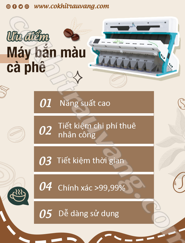 Máy bắn màu cà phê