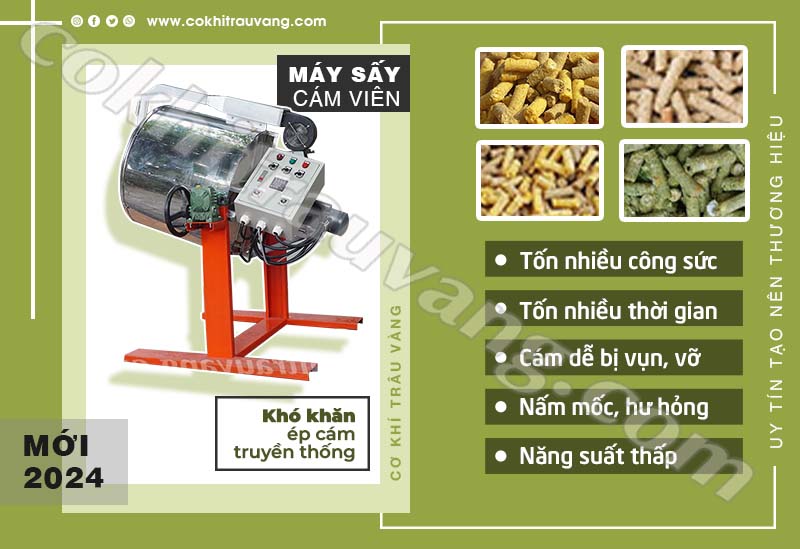 Giá máy sấy cám viên mini