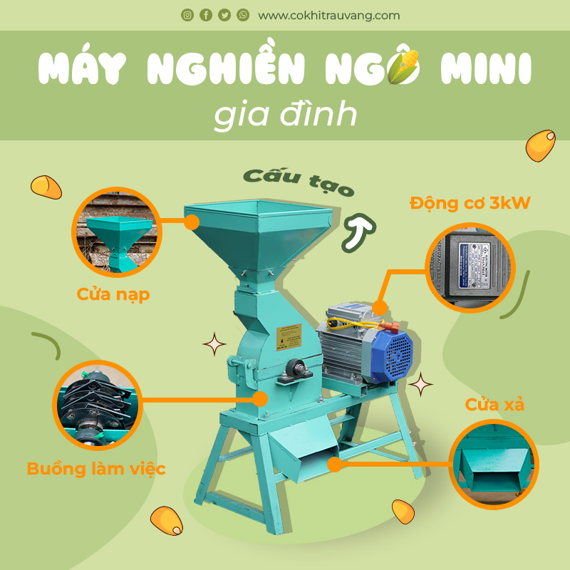 máy nghiền ngô mini gia đình